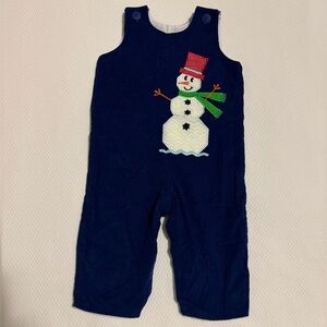 Mulberry St Boutique Snowman corduroy Longall - size 12M